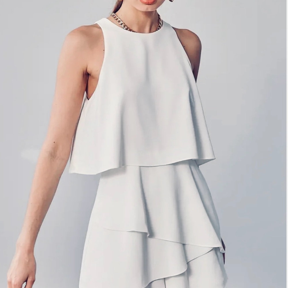 Do+ Be Elegant Cream Layered Jumpsuit Size Small NWT